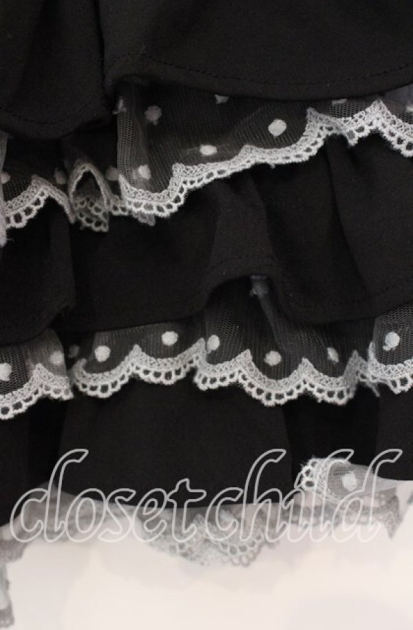 画像2: Candy Stripper / JERSEY FRILL SHORTS ショートパンツ  ブラック O-25-10-25-032-PU-PA-IG-OS (2)