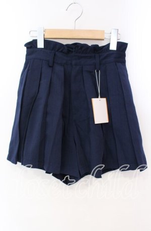 画像: Fi.n.t / プリーツキュロット  ネイビー O-25-10-25-034-CA-PA-IG-OS