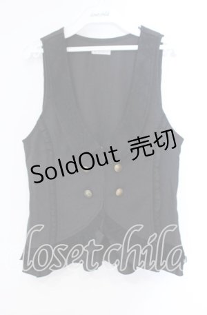 画像: axes femme / チェーン使いクラシカルベスト  クロ O-25-10-25-039-AX-TO-IG-OS