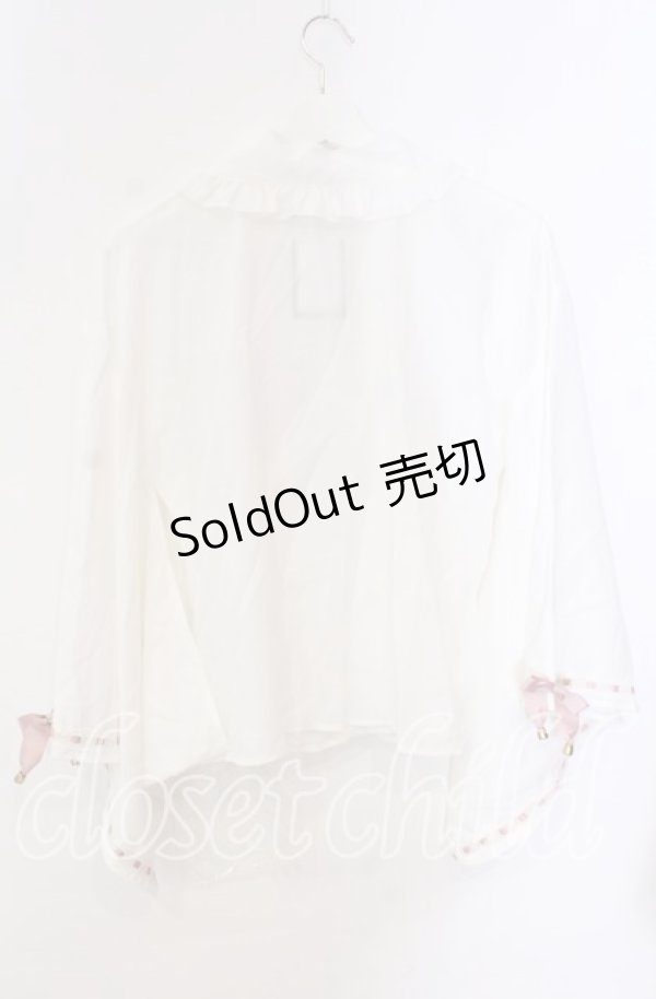 画像4: Amavel / 春花便りのお茶会ブラウス F シロ×ピンク O-25-10-25-046-CA-BL-OW-OS (4)