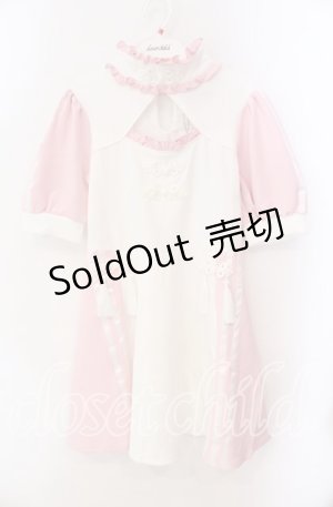画像: Jamie エーエヌケー / ジャージチャイナワンピース M ピンク×シロ O-25-10-25-048-LO-OP-OW-OS