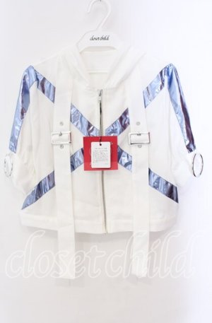 画像: Jamie エーエヌケー / サイバーパーカー M シロ×サックス O-25-10-25-051-LO-TO-OW-OS