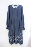 画像1: m petit by misako / AM*レースエリプリーツワンピース L ブルー O-25-10-25-054-LO-OP-IG-OS (1)