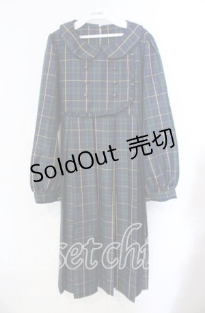 画像: FLC / MINA*タータンチェックワンピース M グリーン O-25-10-25-055-LO-OP-IG-OS