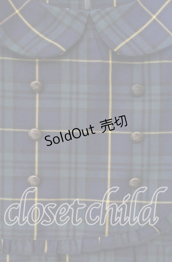 画像2: FLC / MINA*タータンチェックワンピース M グリーン O-25-10-25-055-LO-OP-IG-OS (2)