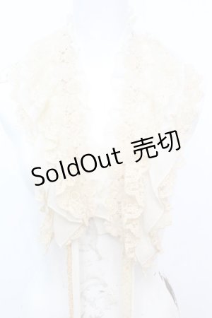 画像: axes femme / レースフリルストール  アイボリー O-25-10-25-1001-AX-ZA-IG-OS
