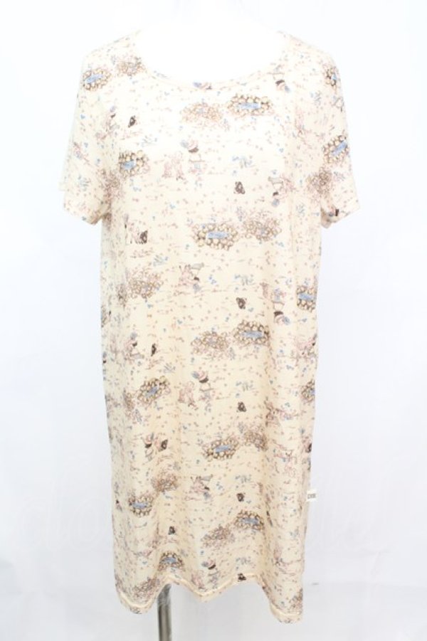 画像1: frache lippee / インディアンプリントのゆったりワンピース 【franche lippee 2011 Autumn/Winter Collection Book 電撃ムックシリーズ】  クリーム O-25-10-25-1042-LO-OP-IG-OS (1)