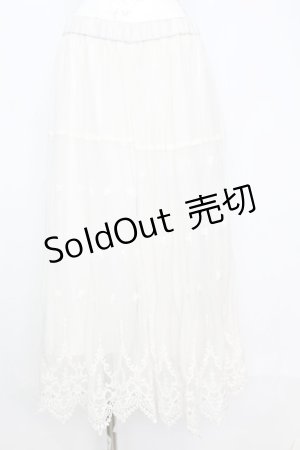 画像: axes femme / レース刺繍フレアパンツ M アイボリー O-25-10-25-1043-AX-PA-IG-ZT211