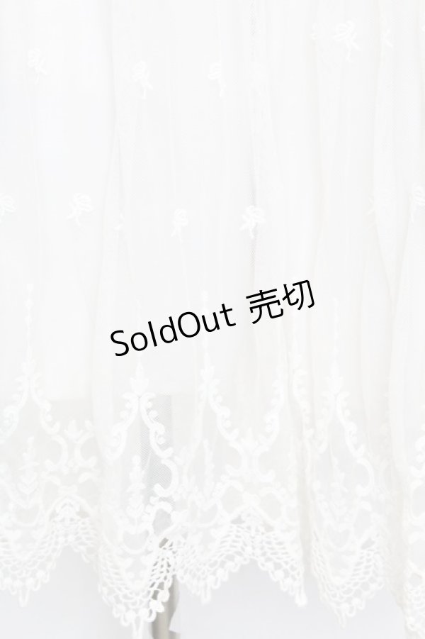 画像2: axes femme / レース刺繍フレアパンツ M アイボリー O-25-10-25-1043-AX-PA-IG-ZT211 (2)