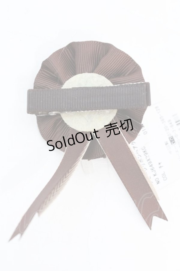 画像2: axes femme / メッセージリボンヘアクリップ  ブラウン O-25-10-25-1046-AX-AC-IG-OS (2)