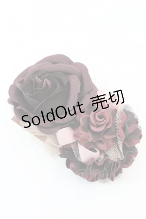 画像: axes femme / ボリュームフラワースリーピン  ワイン系 O-25-10-25-1047-AX-AC-IG-OS