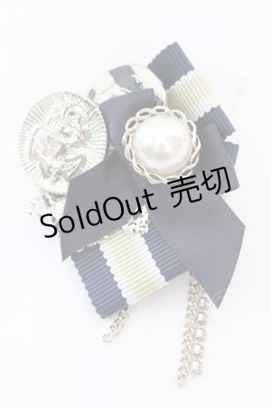 画像: axes femme / クラシックマリンブローチ  ネイビー O-25-10-25-1049-AX-AC-IG-ZT488-F005