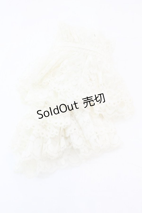 画像2: axes femme / 総レースカフス  アイボリー O-25-10-25-1063-AX-ZA-IG-OS (2)