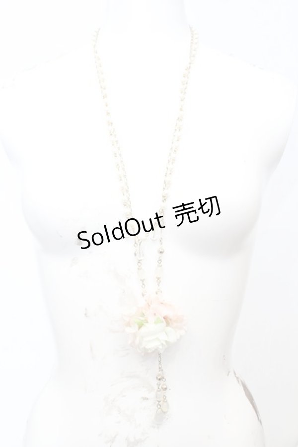 画像2: axes femme / コサージュ付き2連ネックレス  ゴールド O-25-10-25-1068-AX-AC-IG-OS (2)