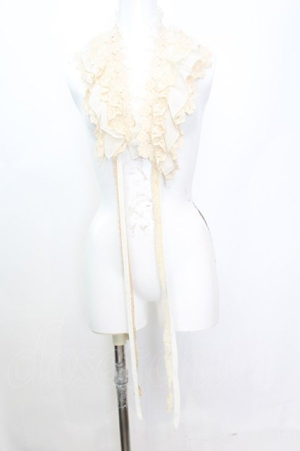 画像2: axes femme / レースフリルストール  アイボリー O-25-10-25-1001-AX-ZA-IG-OS (2)