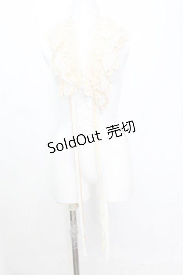 画像2: axes femme / レースフリルストール  アイボリー O-25-10-25-1001-AX-ZA-IG-OS (2)