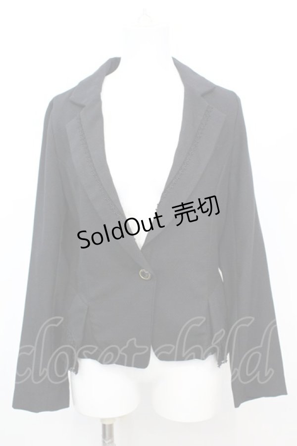 画像1: axes femme / バックリボンジャケット  クロ O-25-10-25-1011-AX-JA-IG-OS (1)