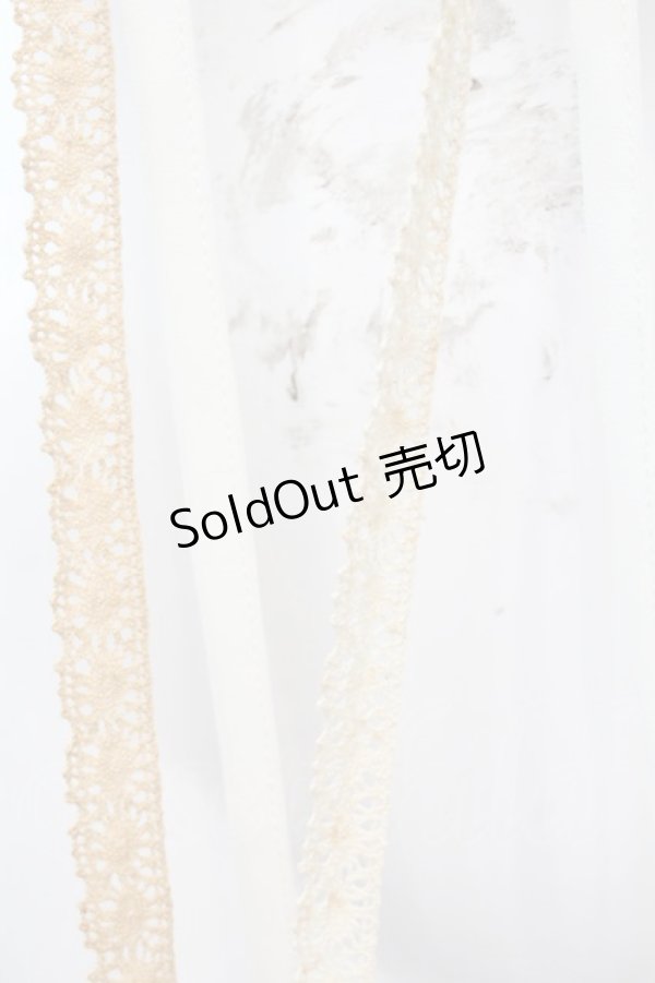 画像3: axes femme / レースフリルストール  アイボリー O-25-10-25-1001-AX-ZA-IG-OS (3)