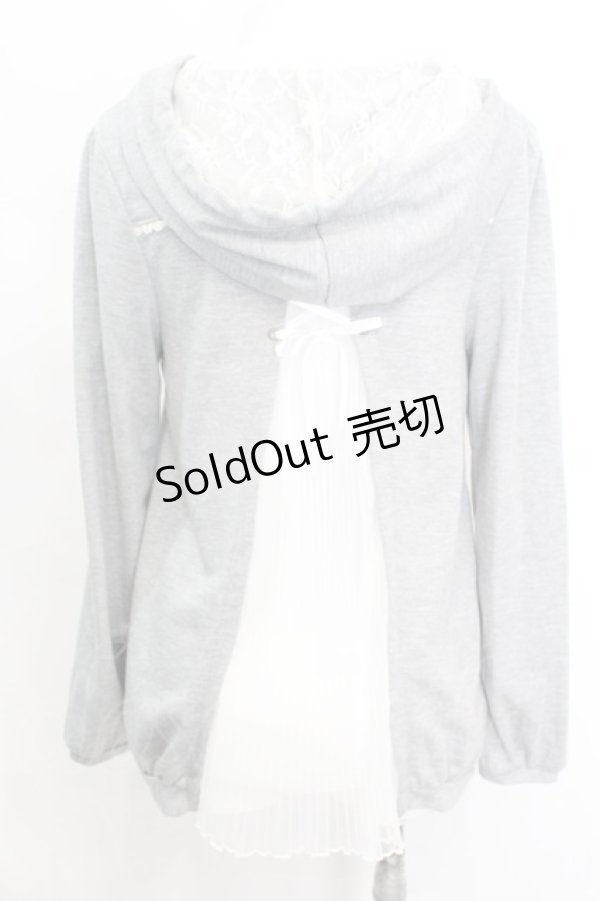 画像2: axes femme / バックチュールパーカー M グレー O-25-10-25-1012-AX-TO-IG-OS (2)