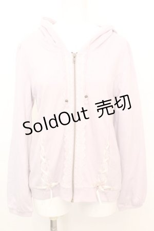 画像: axes femme / レースアップパーカー M ラベンダー O-25-10-25-1014-AX-TO-IG-OS
