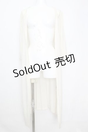 画像: axes femme / フラワーレースロングジレ M アイボリー O-25-10-25-1018-AX-TO-IG-OS