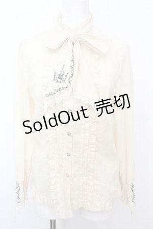 画像: axes femme POETIQUE / 刺繍入りブラウス M アイボリー O-25-10-25-1019-AX-BL-IG-OS