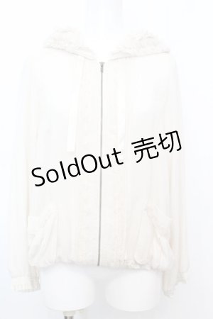 画像: axes femme / ピンタックシフォンパーカー M アイボリー O-25-10-25-1020-AX-TO-IG-OS