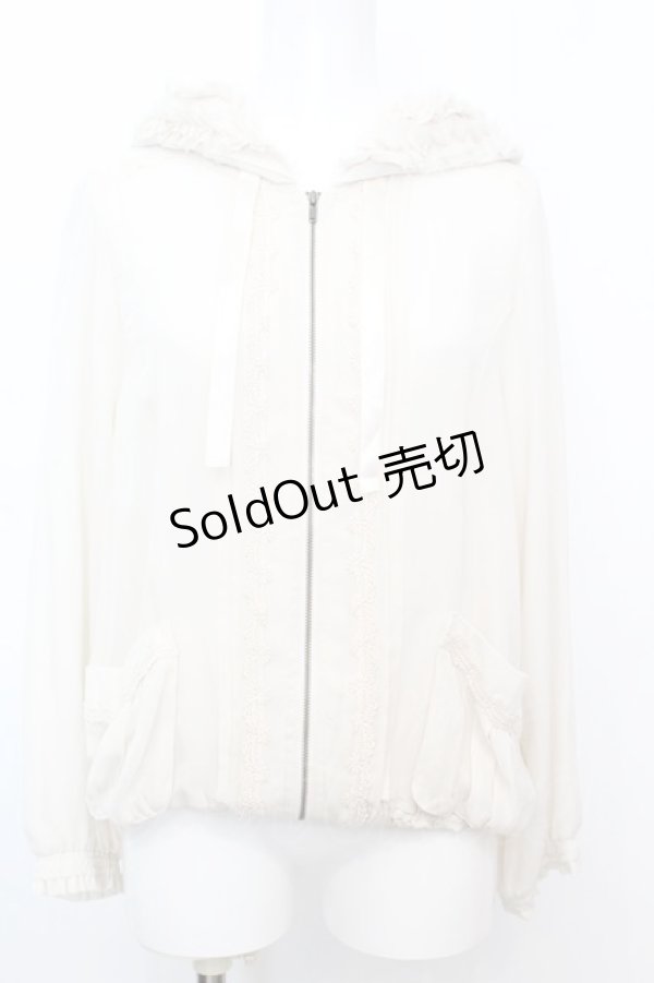 画像1: axes femme / ピンタックシフォンパーカー M アイボリー O-25-10-25-1020-AX-TO-IG-OS (1)