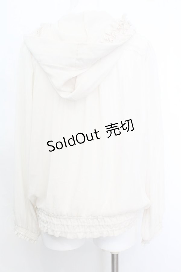 画像2: axes femme / ピンタックシフォンパーカー M アイボリー O-25-10-25-1020-AX-TO-IG-OS (2)