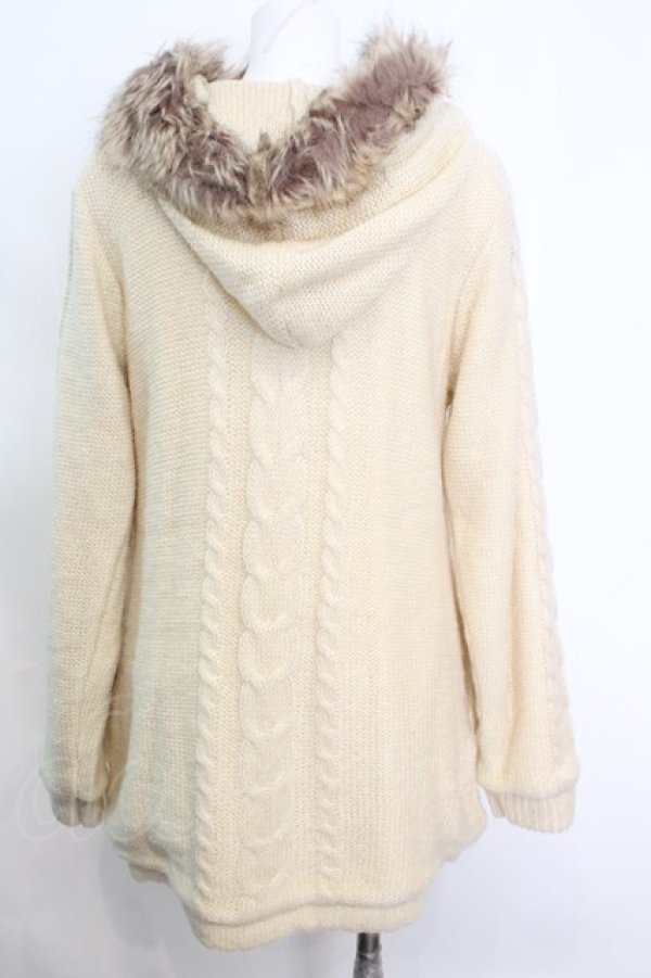 画像2: axes femme / 裏ボア付きニットコート M アイボリー O-25-10-25-1025-AX-JA-IG-OS (2)