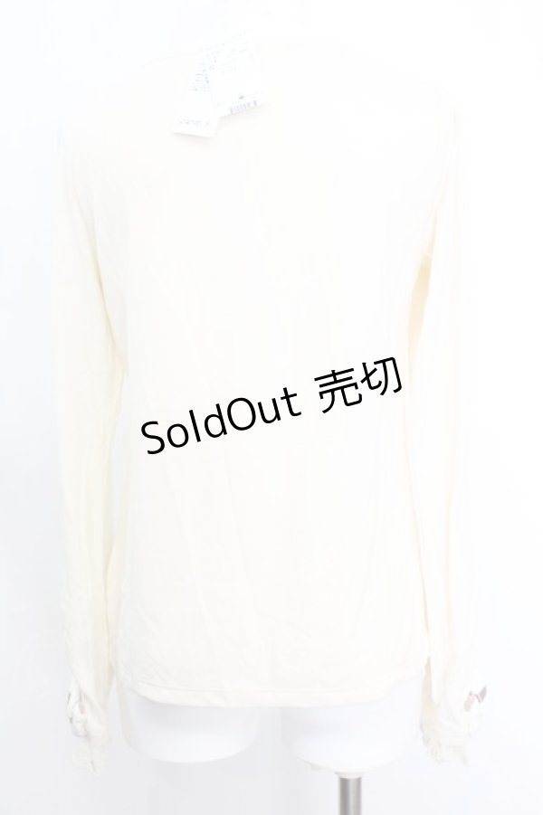 画像3: axes femme / ベロアリボン袖インナープルオーバー M アイボリー O-25-10-25-1027-AX-TO-IG-ZT1103A (3)