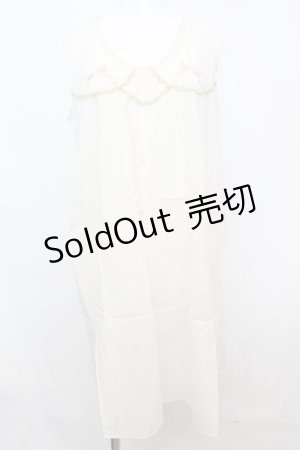 画像: 【SALE】Cherir la femme / リボン刺繍ワンピース M アイボリー O-25-10-25-1031-LO-TO-IG-ZT003