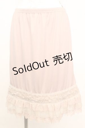 画像: axes femme / 薔薇とパールのミドルペチスカート M ピンクベージュ O-25-10-25-1036-AX-SK-IG-OS