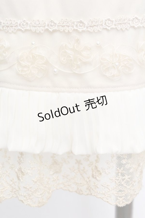 画像2: axes femme / 裾モチーフ使いペチスカート  生成り O-25-10-25-1037-AX-SK-IG-ZT039 (2)