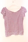 画像2: Candy Stripper / ボーダーTシャツ 2 パープル×シロ O-25-10-25-056-PU-TS-IG-OS (2)