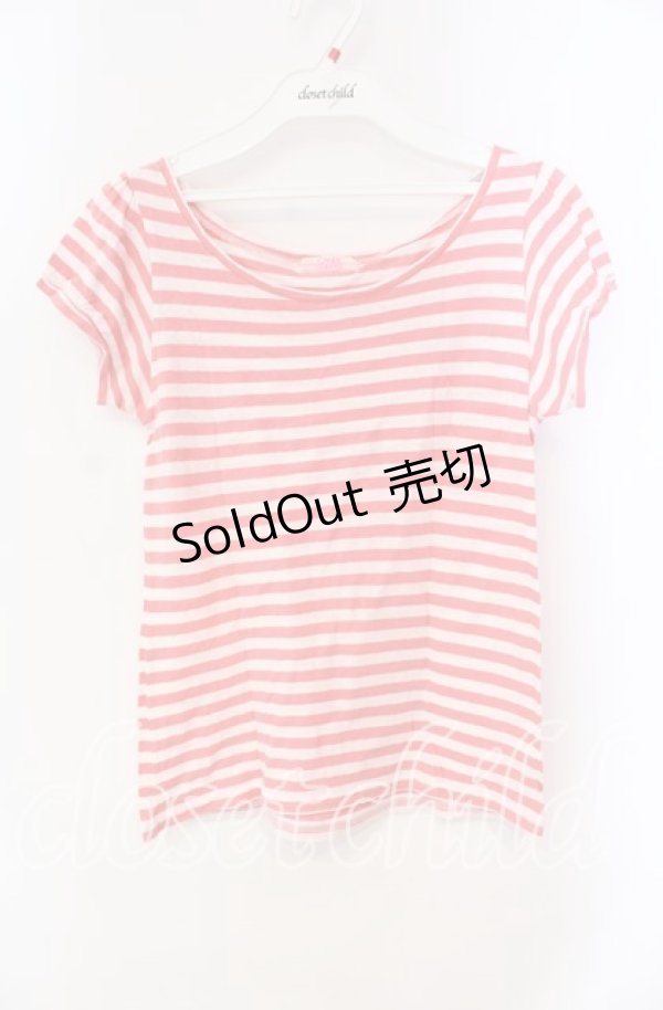 画像1: 【SALE】Candy Stripper / ボーダーTシャツ 2 ピンク×シロ O-25-10-25-058-PU-TS-IG-ZT354 (1)