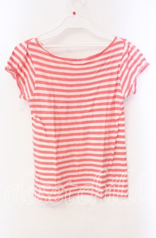 画像2: Candy Stripper / ボーダーTシャツ 2 ピンク×シロ O-25-10-25-058-PU-TS-IG-OS (2)