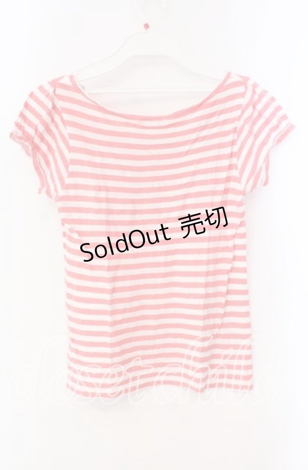 画像2: 【SALE】Candy Stripper / ボーダーTシャツ 2 ピンク×シロ O-25-10-25-058-PU-TS-IG-ZT354 (2)