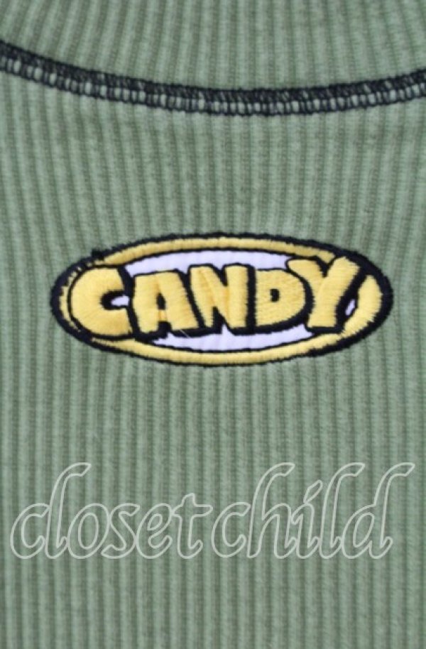 画像2: Candy Stripper / BICOLOR STITCH RIB トップス  グリーン O-25-10-25-061-PU-TO-IG-OS (2)