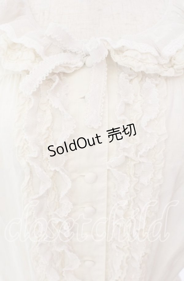 画像2: PINK HOUSE / ポルカドットチュール使いワンピース  アイボリー O-25-10-25-005-LO-OP-IG-OS (2)