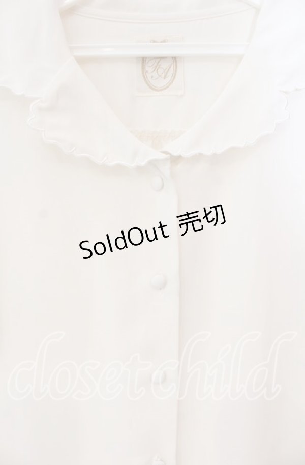 画像2: 【SALE】F＆A / スカラップカットワーク開衿ブラウス  アイボリー O-25-10-25-065-LO-BL-IG-ZT127 (2)