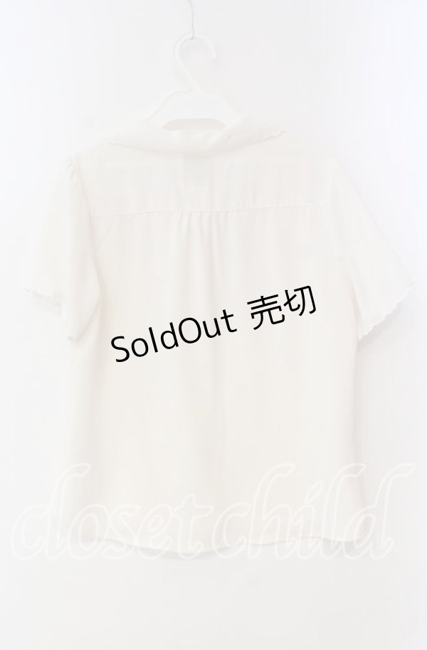 画像3: 【SALE】F＆A / スカラップカットワーク開衿ブラウス  アイボリー O-25-10-25-065-LO-BL-IG-ZT127 (3)