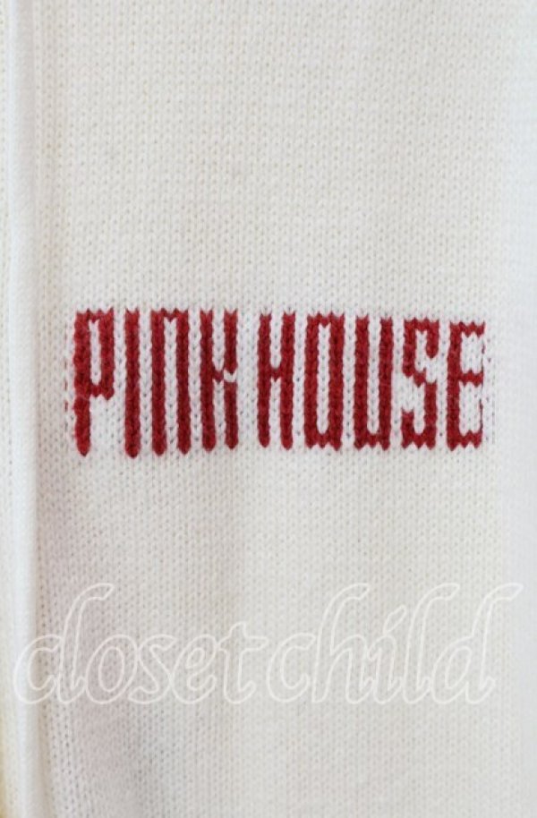 画像2: PINK HOUSE / 桜Teddy編み込みニットパーカー  アイボリー O-25-10-25-069-LO-TO-IG-OS (2)