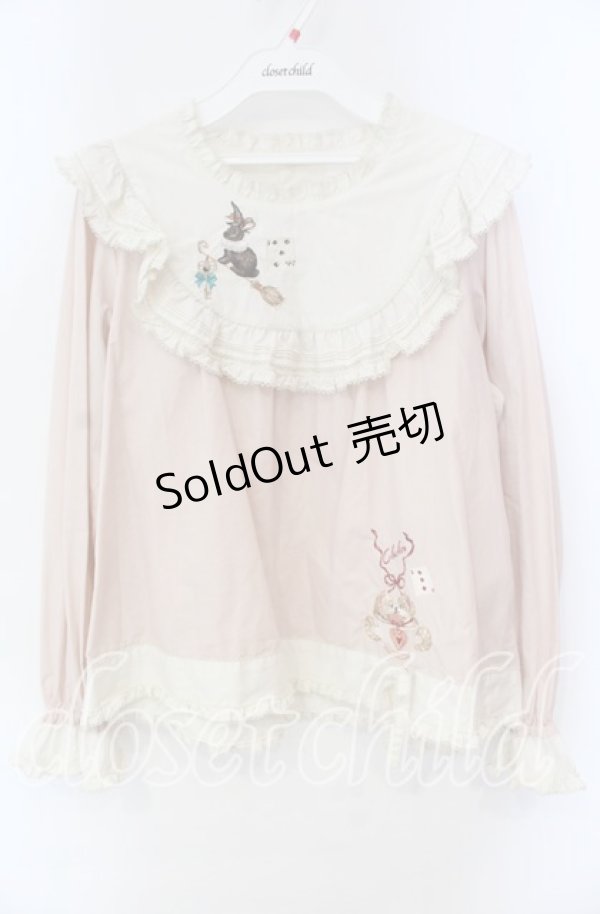 画像1: PINK HOUSE / ハロウィーンワンダーランド刺繍使いブラウス  ピンク O-25-10-25-072-LO-BL-IG-OS (1)