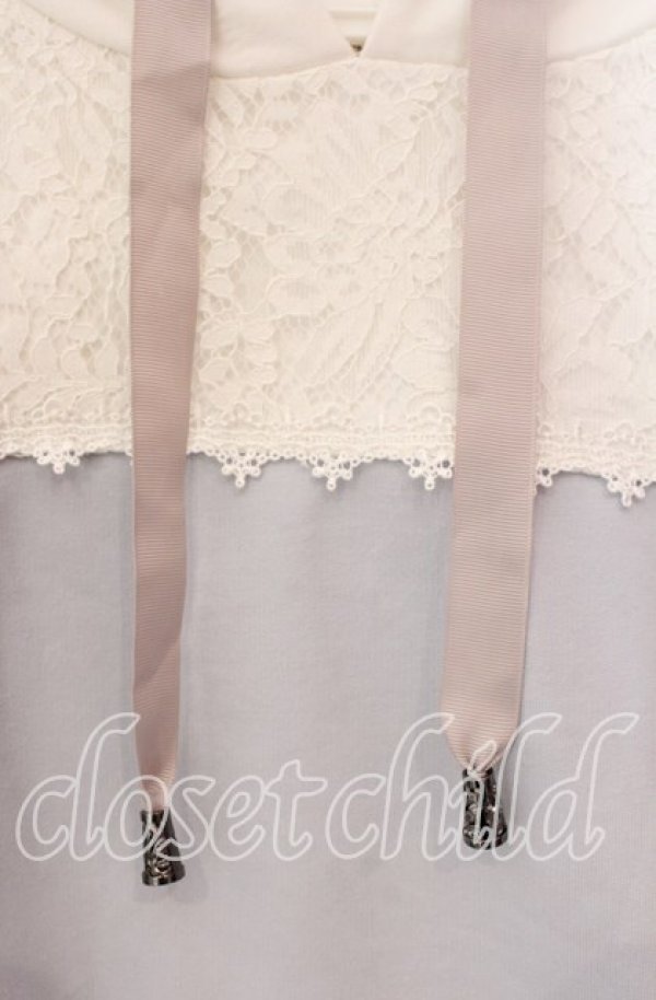 画像2: axes femme / バイカラーパーカープルオーバー  サックス×シロ O-25-10-25-073-AX-TO-IG-OS (2)