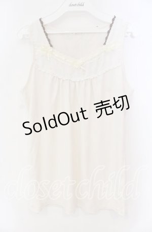 画像: axes femme / BACKリボンタンクトップ  アイボリー O-25-10-25-075-AX-TO-IG-OS