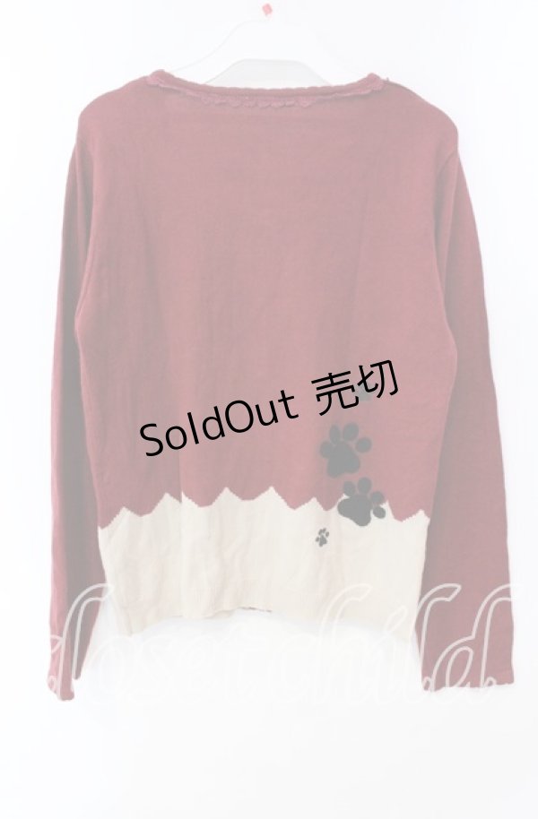 画像3: axes femme / 黒猫カーディガン  アカ O-25-10-25-076-AX-TO-IG-OS (3)