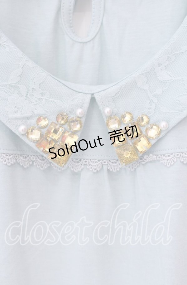 画像2: 【SALE】axes femme / ストーン襟タンクトップ  ミント O-25-10-25-077-AX-TO-IG-ZT132 (2)