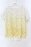 画像1: axes femme / グラデーションレースTシャツ  イエロー系 O-25-10-25-079-AX-TO-IG-OS (1)