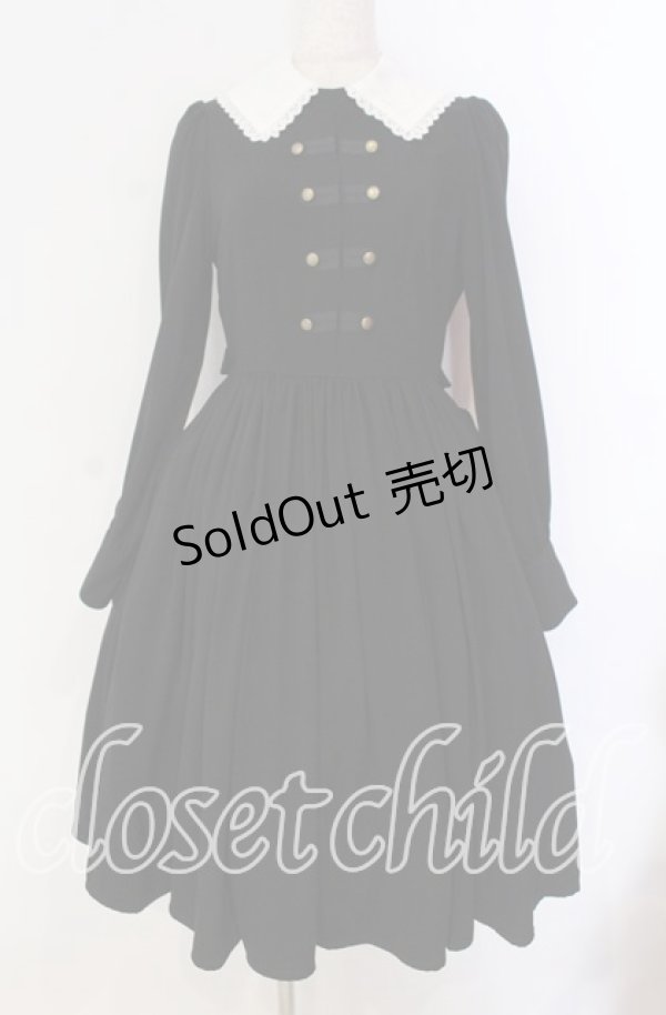 画像1: Innocent World / ナポレオンギャザーフレアーワンピース M クロ O-25-10-25-008-IW-OP-IG-OS (1)